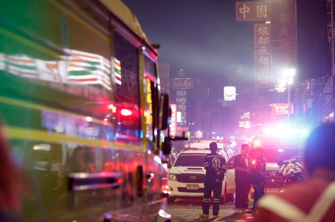 Fire breaks out in Bangkok's Chinatown