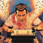 Una imagen del cómic dedicado a Bill Finger