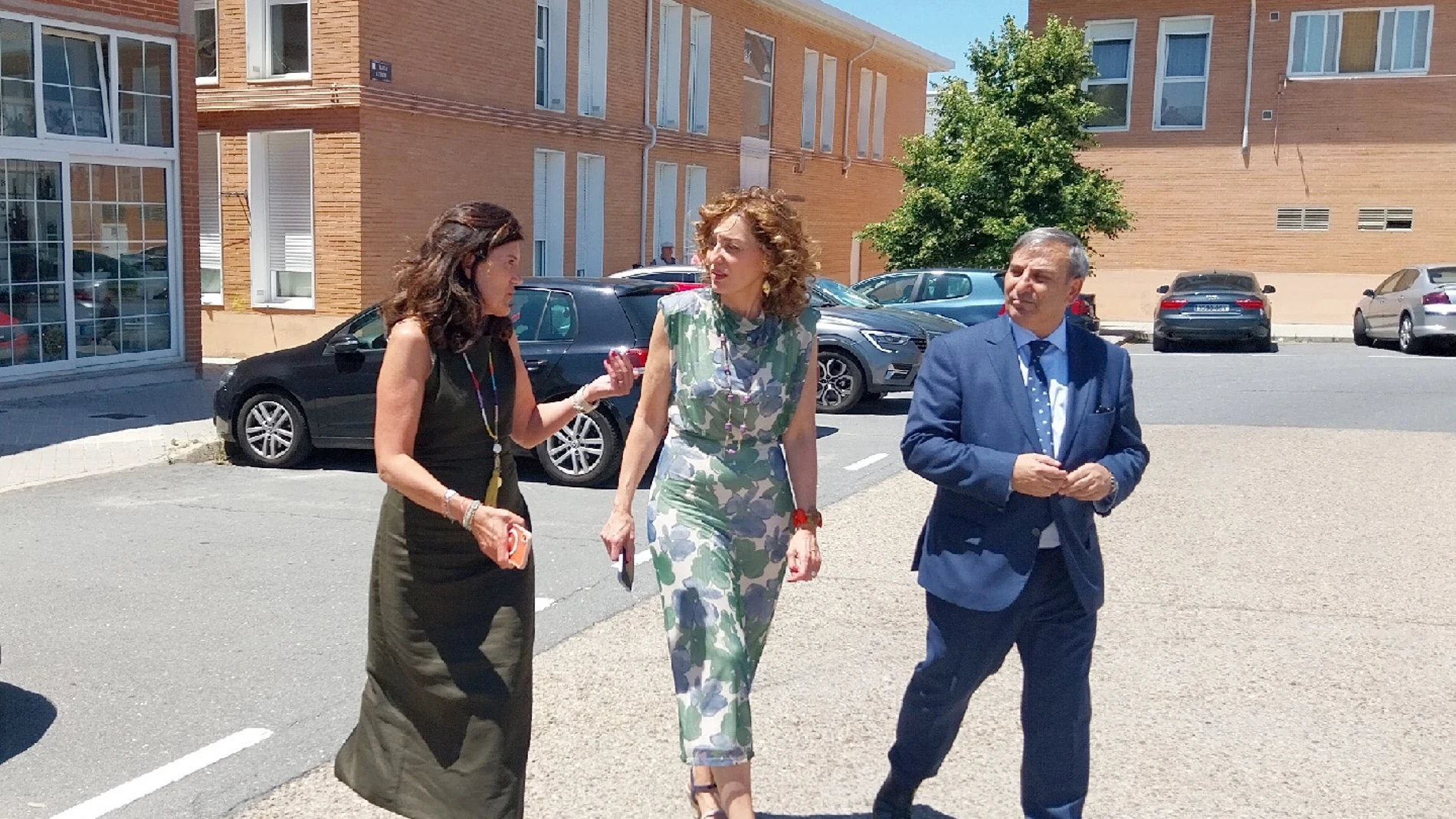 María Pardo y el delegado de la Junta en Segovia, José Luis Sanz Merino, visitan las obras