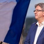 France's left-wing LFI leader Melenchon reacts after results of legislative elections