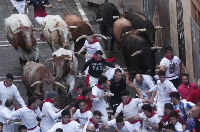 Primer encierro de los Sanfermines.