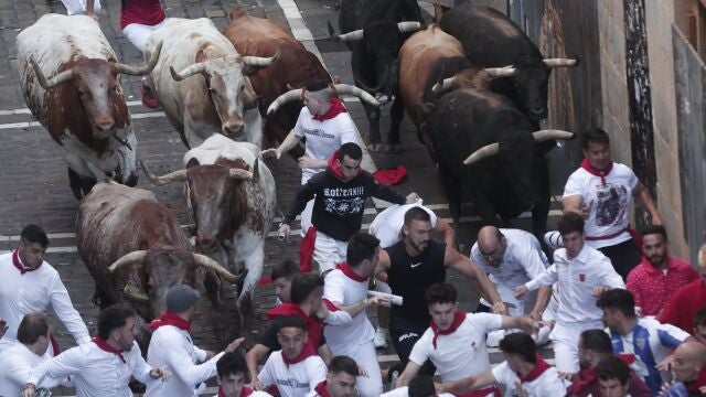 Primer encierro de los Sanfermines.