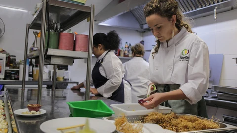 Trabajadoras en un restaurante en Segovia