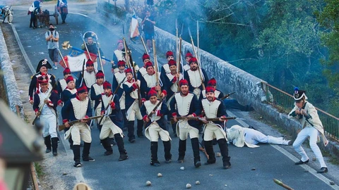 Recreación de la batalla de Pazos de Arenteiro.