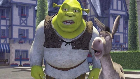 Escena de la primera película de "Shrek"