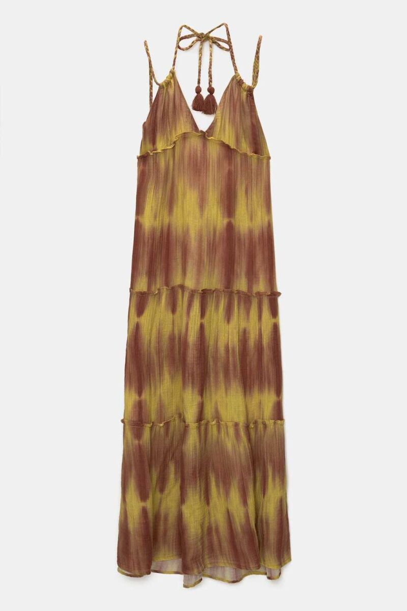 Vestido midi tye-dye