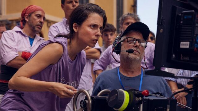 Leticia Dolera durante el rodaje de "Pubertat"
