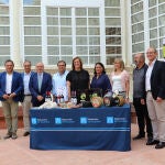  La presidenta de la Diputación, Ángeles Armisén(C), firma con ocho entidades el convenio de colaboración para materializar el apoyo a la promoción y difusión del sector agroalimentario