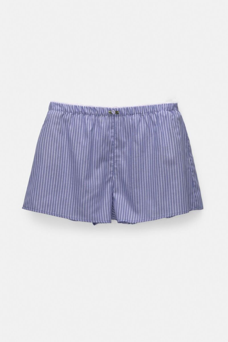 Shorts bóxer rayas puntilla