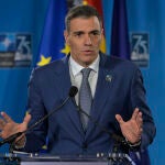 Rueda de prensa de Pedro Sánchez tras reuniones del Tratado Atlántico Norte