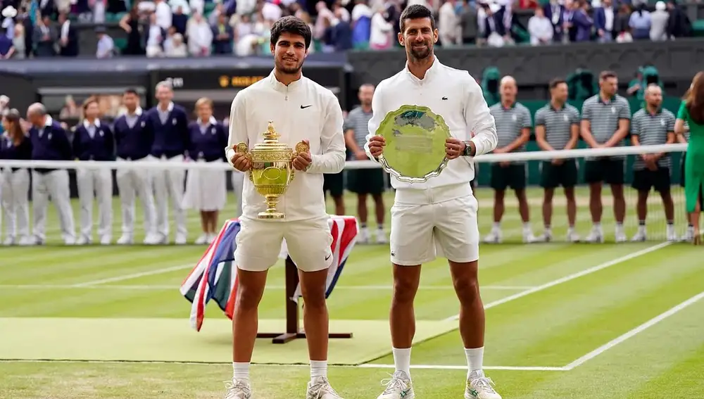 Final de Wimbledon de 2023. Alcaraz se impuso al tenista serbio