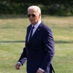 US President Joe Biden departs the White House