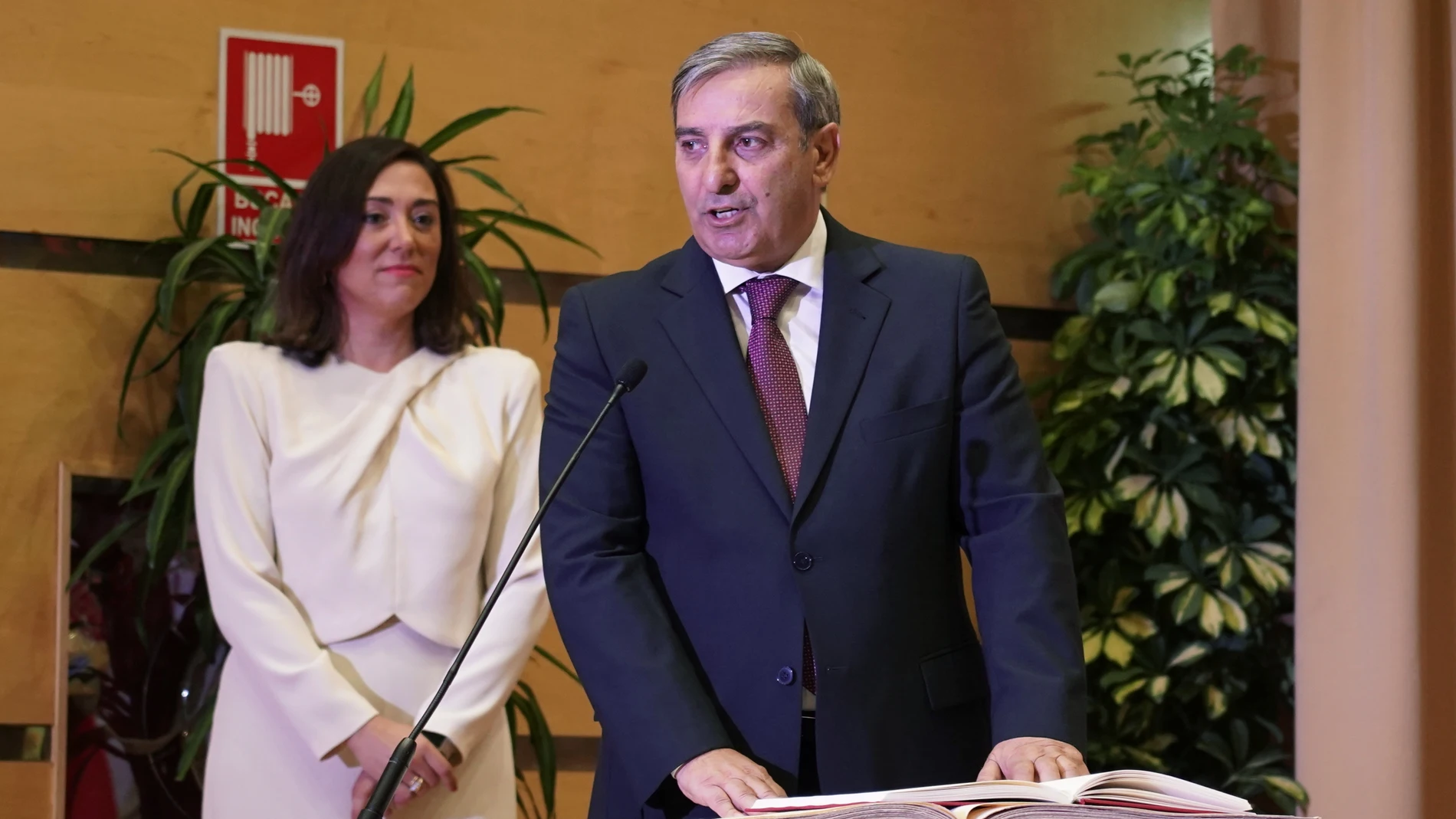 Sanz Merino durante la toma de posesión