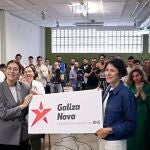 Pontón, hoy, en la presentación de la nueva marca de Galiza Nova.