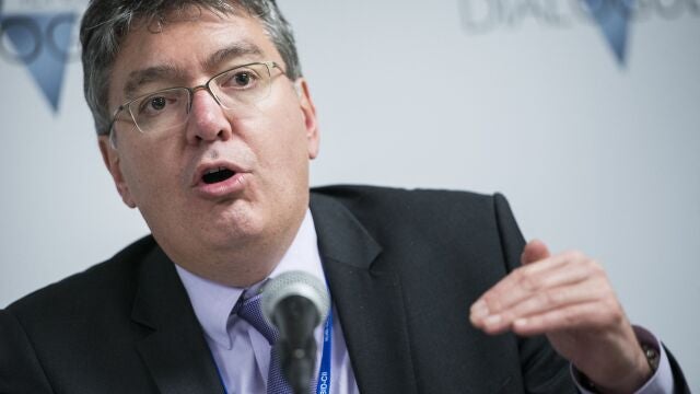 Colombian Minister of Finance Mauricio Cardenas speaks during an event at the Inter-American Dialogue 