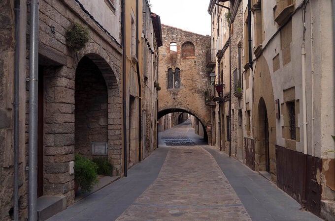 Calle en el municipio gerundense de Anglès