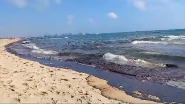 Un vertido de hidrocarburo tiñe de negro la playa de El Saler