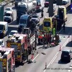 Normalizada la circulación en la AP-7 en Cerdanyola (Barcelona) tras un accidente entre camiones