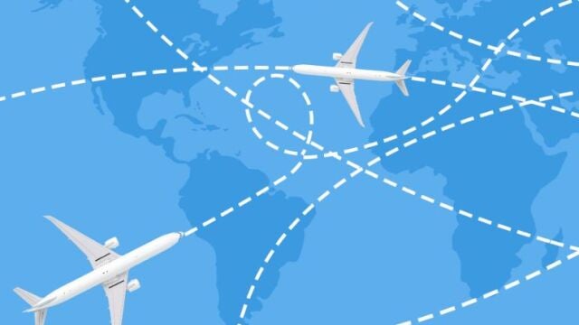 Los vuelos toman una ruta curva, y no van en línea recta, pero los científicos explican que se debe a las matemáticas y la física