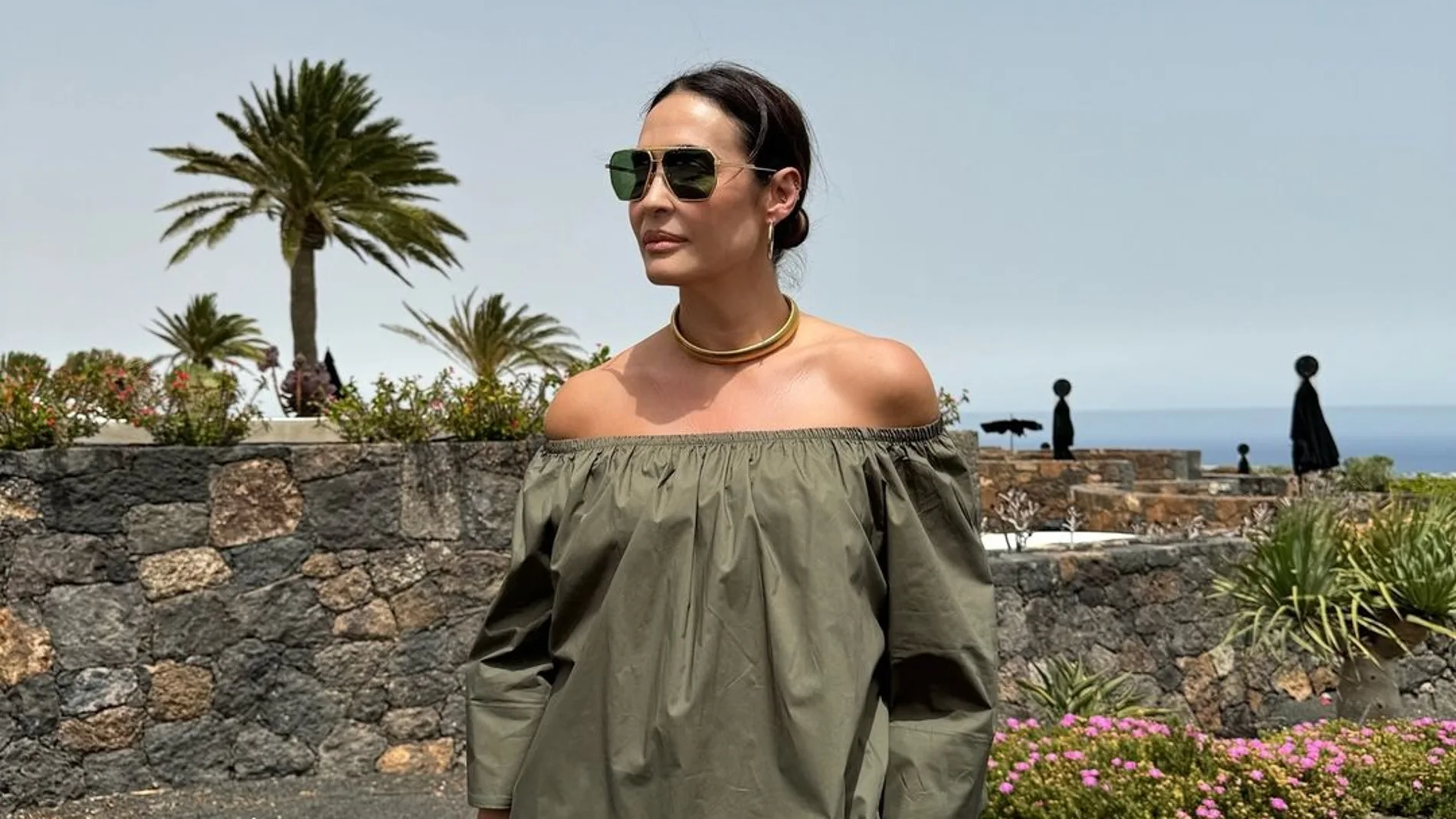 Vicky Martín Berrocal en sus vacaciones en Lanzarote.