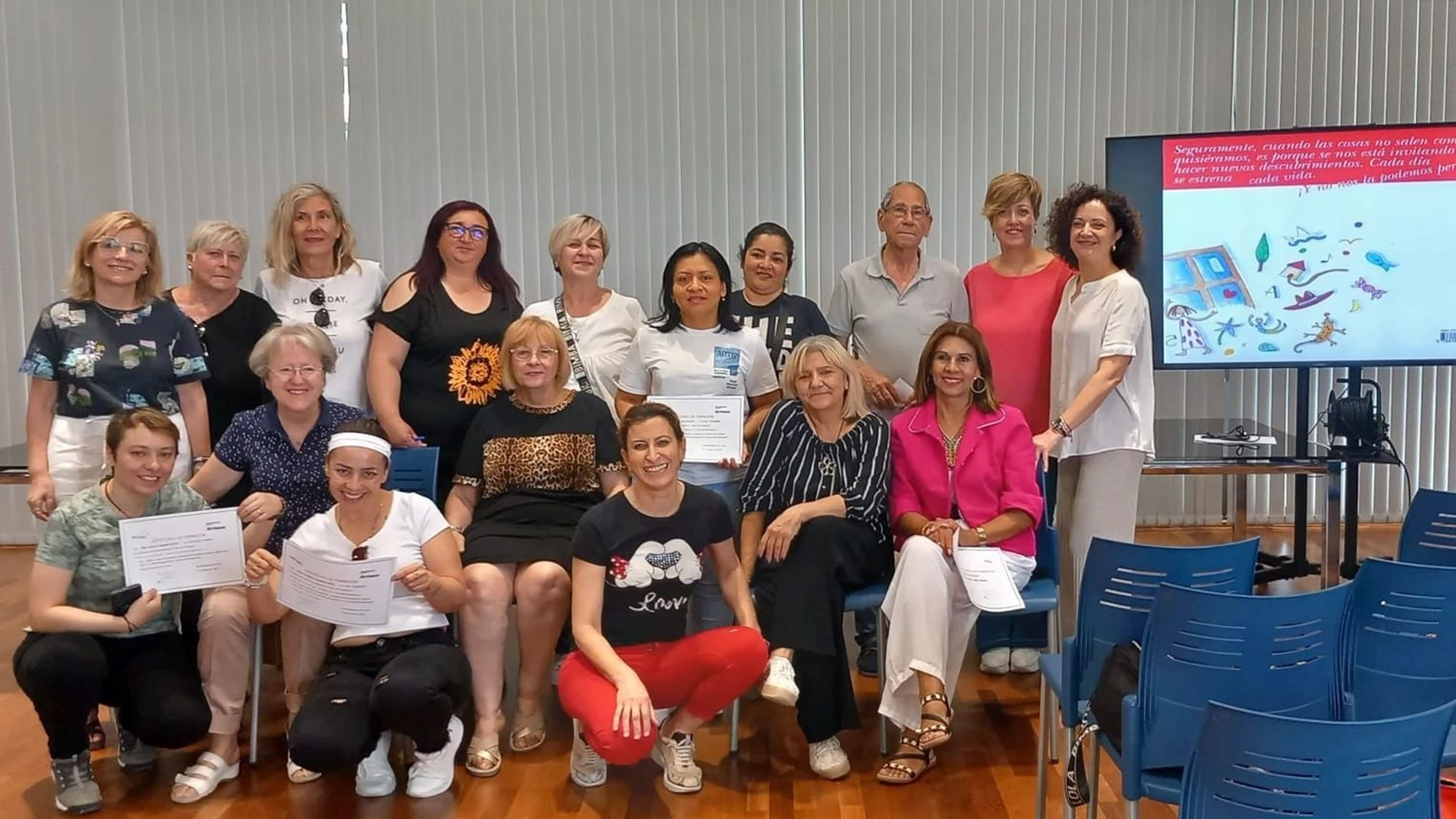 Participantes del centro del programa para cuidadores