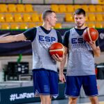 Salvó y Barreiro, en un entrenamiento de la selección