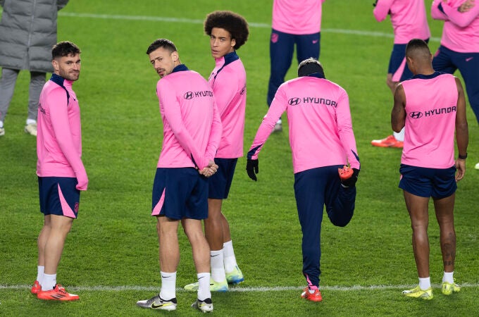 Entrenamiento del Atlético en Praga