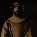 "San Francisco de Asís según la visión del Papa Nicolás V", por Zurbarán