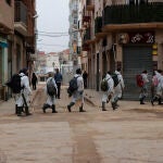 Continúan las labores de limpieza en las localidades valencianas afectadas por la dana