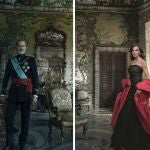 Retratos del Rey Felipe VI y la Reina Letizia realizados por la fotógrafa estadounidense Annie Leibovitz para el Banco de España