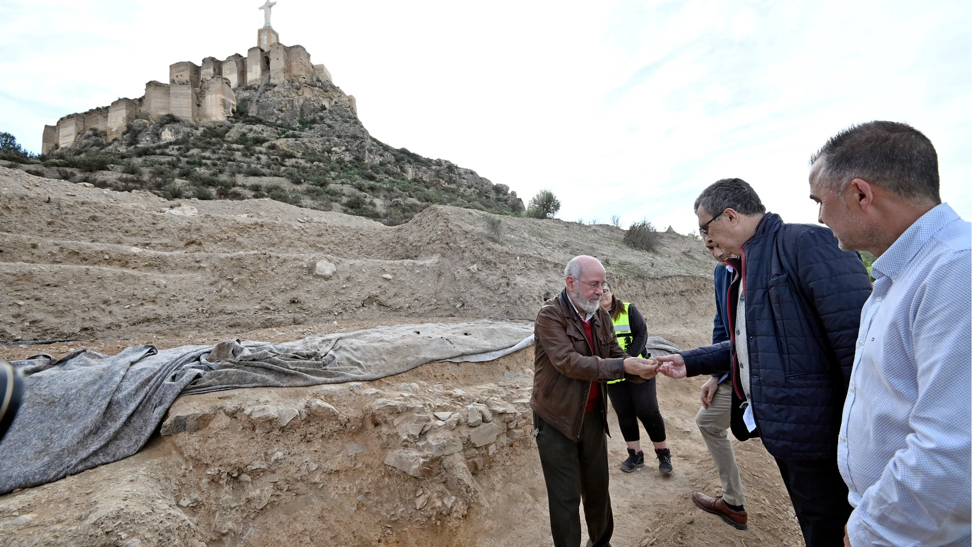 El alcalde de Murcia visita este enclave situado en el cerro de Monteagudo