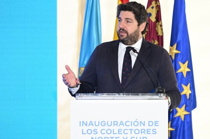 El presidente de la Comunidad, Fernando López Miras, inauguró hoy los colectores Norte y Sur de San Javier.