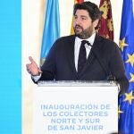 El presidente de la Comunidad, Fernando López Miras, inauguró hoy los colectores Norte y Sur de San Javier.