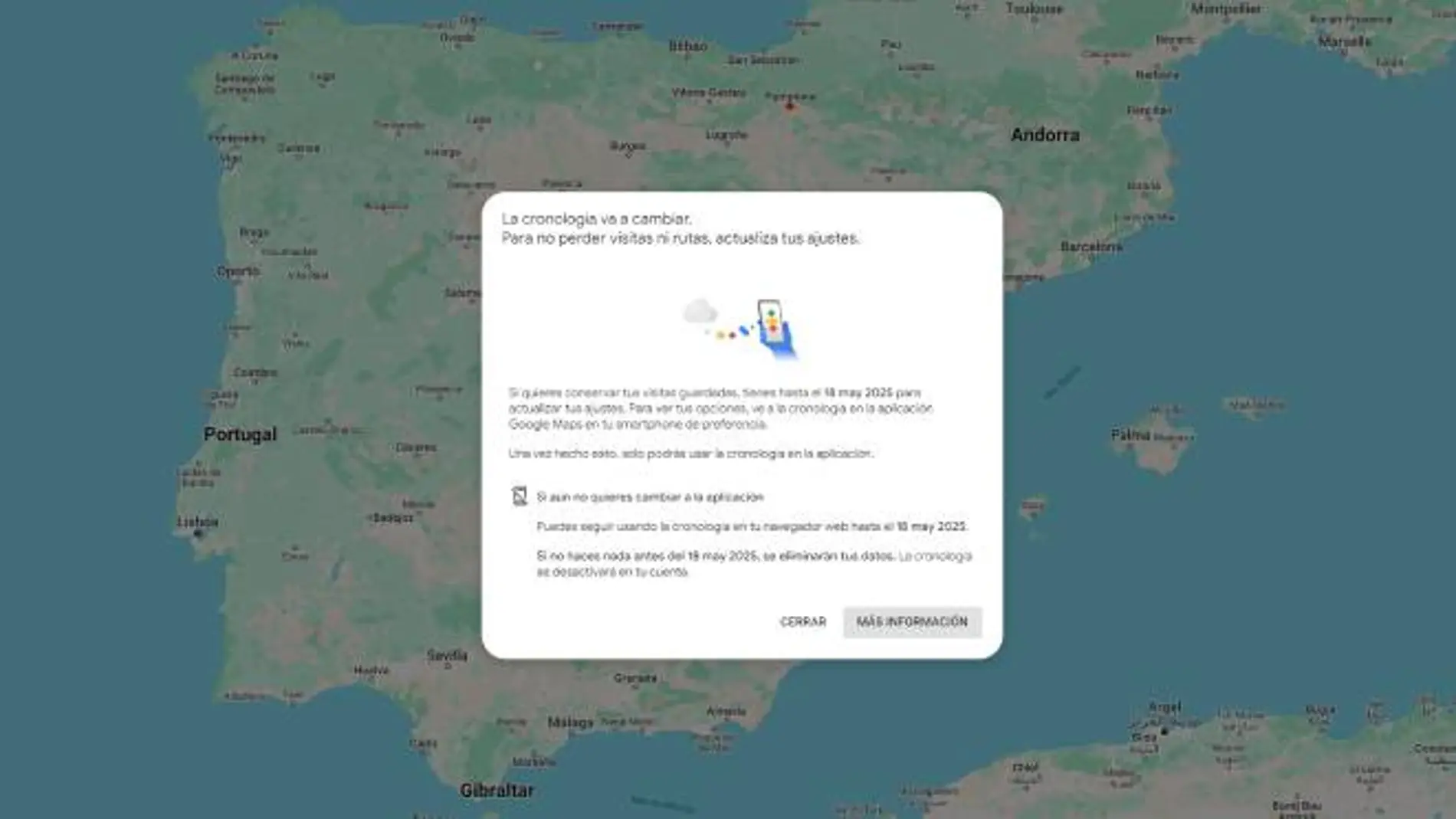¡Alerta! Esto es lo que debes hacer para que Google Maps no borre tu historial de ubicaciones el 18 de mayo.