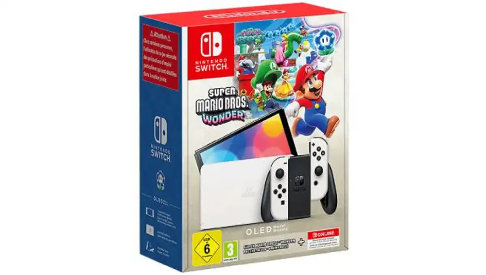 Nintendo Switch OLED con 2 juegos.