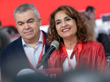 Santos Cerdán y María Jesús Montero