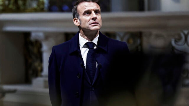 Emmanuel Macron, durante una visita a la restaurada catedral de Notre Dame