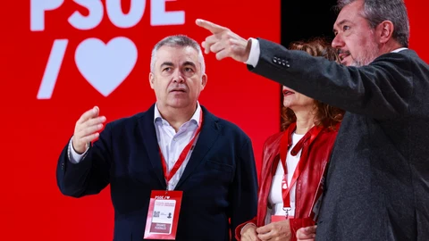Santos Cerdán, María Jesús Montero y Juan Espadas