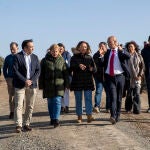 González Corral durante su visita a las obras de la infraestructura rural en Ágreda (Soria)