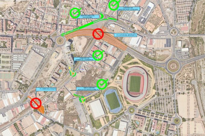 El soterramiento altera la movilidad almeriense en Navidad
