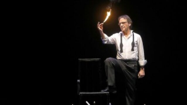 Juan Mayoral, durante un espectáculo