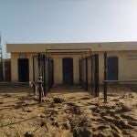 Imagen de los vestuarios del campo de fútbol del barrio de La Torre 