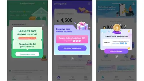 Descubren 15 apps ‘depredadoras’ de ‘préstamos espía’ que suman más de 8 millones de instalaciones.
