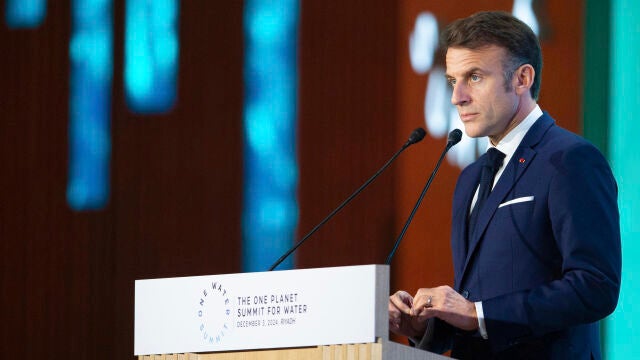 El presidente francés, Emmanuel Macron, en Arabia Saudí