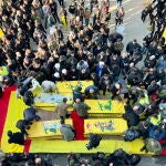 Funeral of five Hezbollah fighters in southern Lebanon during ceasefire