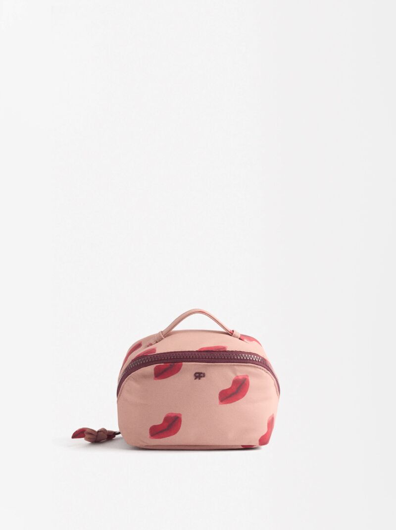 Bolsa multiusos de nylon estampada multicolor