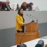 La consejera Sara Rubira durante su comparecencia en la Asamblea Regional