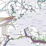 Mapas de conexiones de cables de datos submarinos