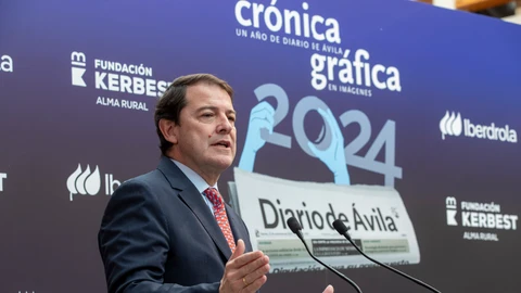El presidente de Castilla y León, Alfonso Fernández Mañueco, en el acto celebrado en Ávila