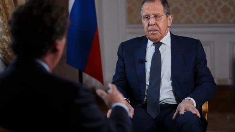 Russian Foreign Minister Lavrov gives interview to US journalist Carlson in Moscow
